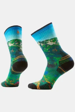 Chaussettes De Randonnée Women’S Hike Targeted Cushion Mountain Lake Print