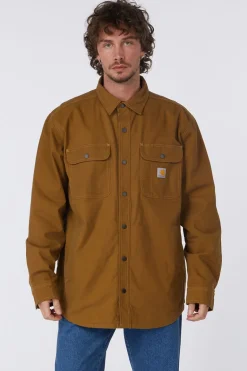 Chemise Rugged Flex™ Relaxed Fit Canvas Fleece-Lined Shirt