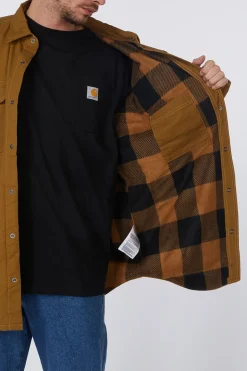 Chemise Rugged Flex™ Relaxed Fit Canvas Fleece-Lined Shirt