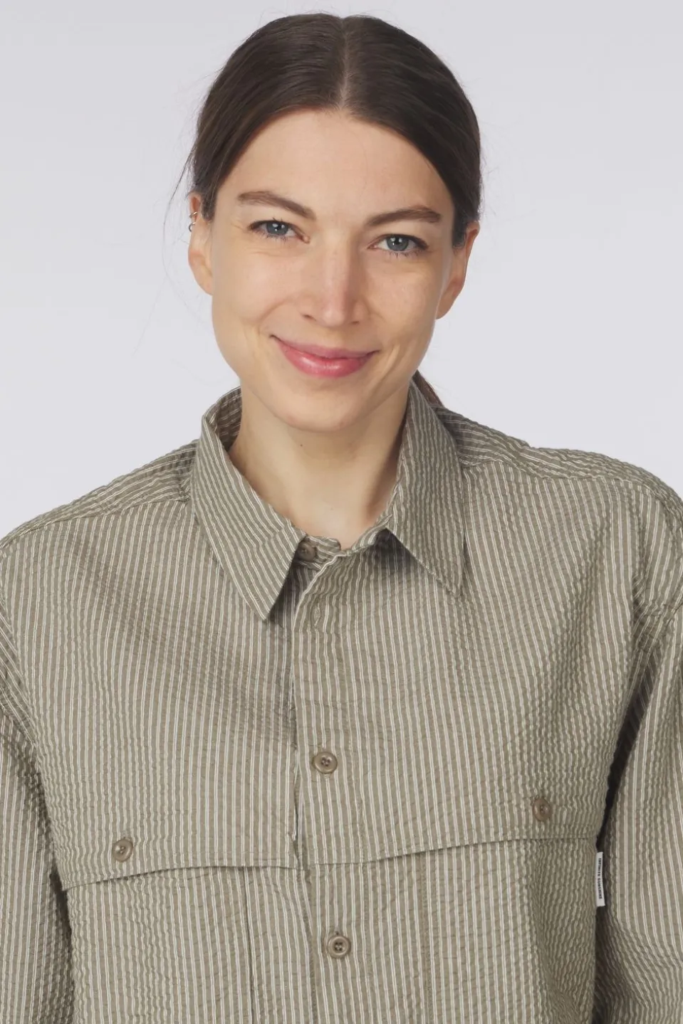 Chemise Stripe Pocket Work Shirt