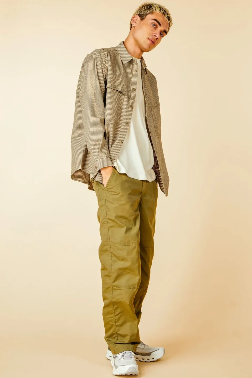 Chemise Stripe Pocket Work Shirt