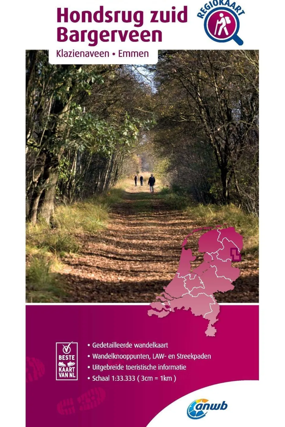 Hondsrug Zuid, Bargerveen wandelregiokaart