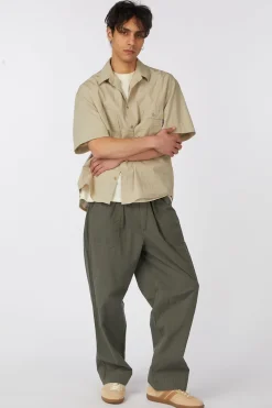 Pantalon One Tuck Wide Fatigue Pants