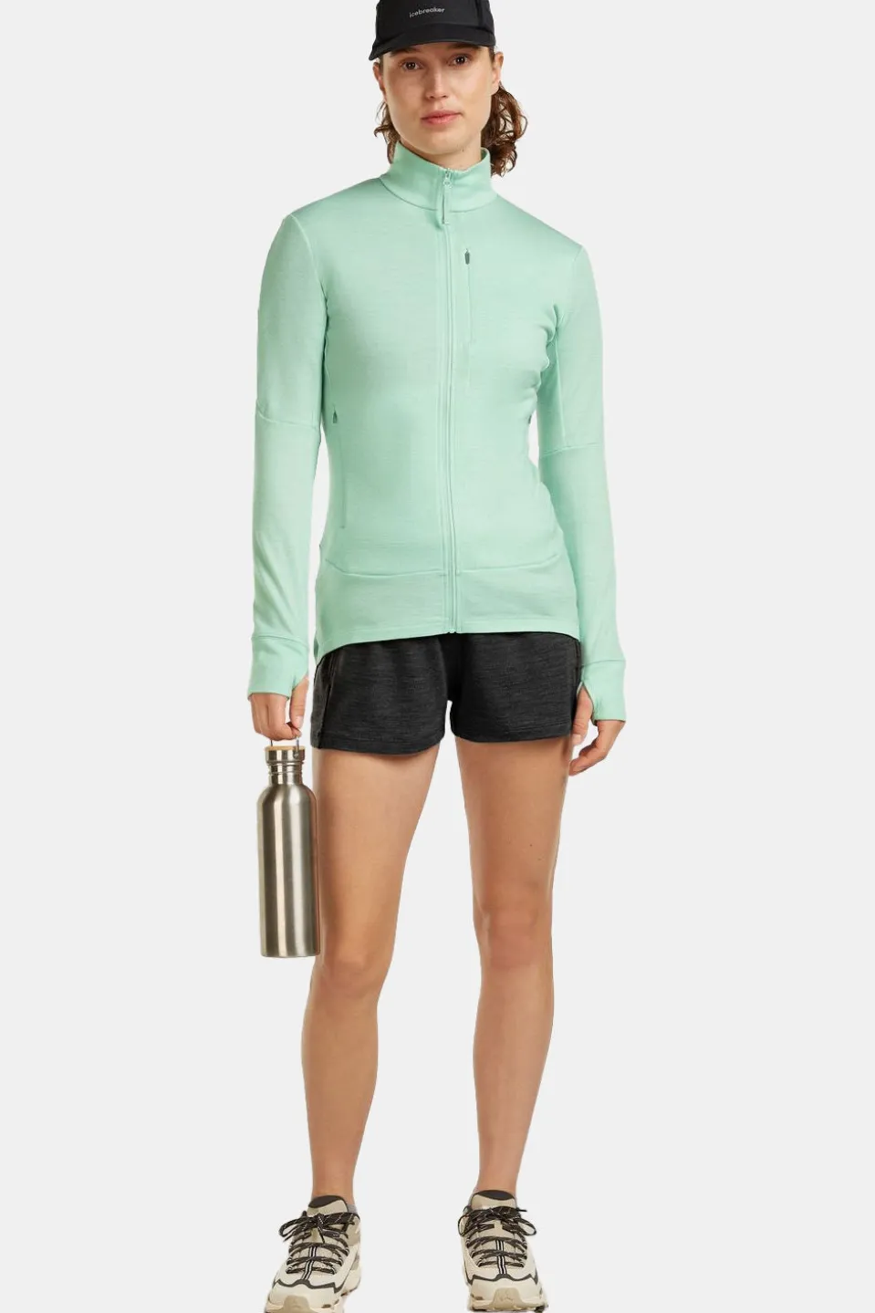 Polaire Womens Merino 260 Quantum Iv Ls Zip Hood