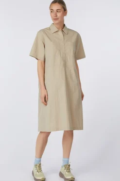 Robe Pocket Half Shirt Dress
