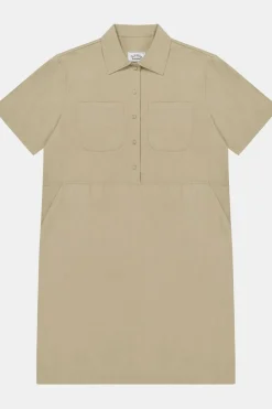 Robe Pocket Half Shirt Dress