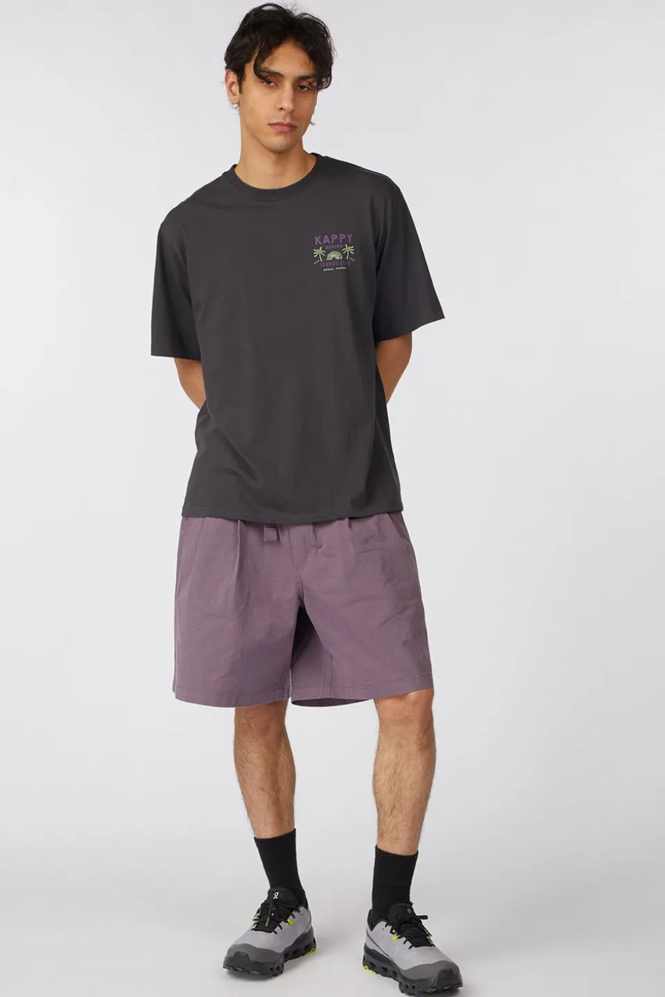 Short Two Tuck Wide Half Pants