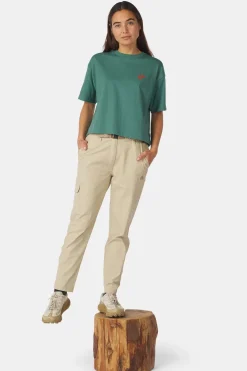 T-Shirt Cropped Mini Embroidery Tee W