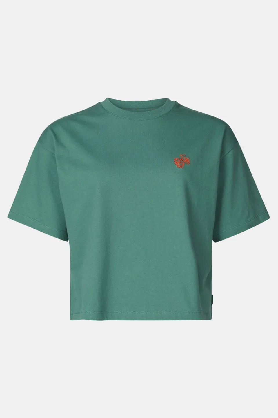 T-Shirt Cropped Mini Embroidery Tee W