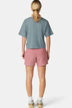 T-Shirt Cropped Mini Embroidery Tee W