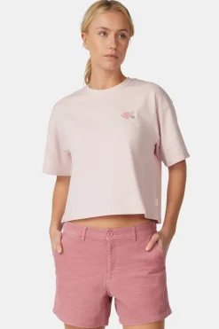 T-Shirt Cropped Mini Embroidery Tee W