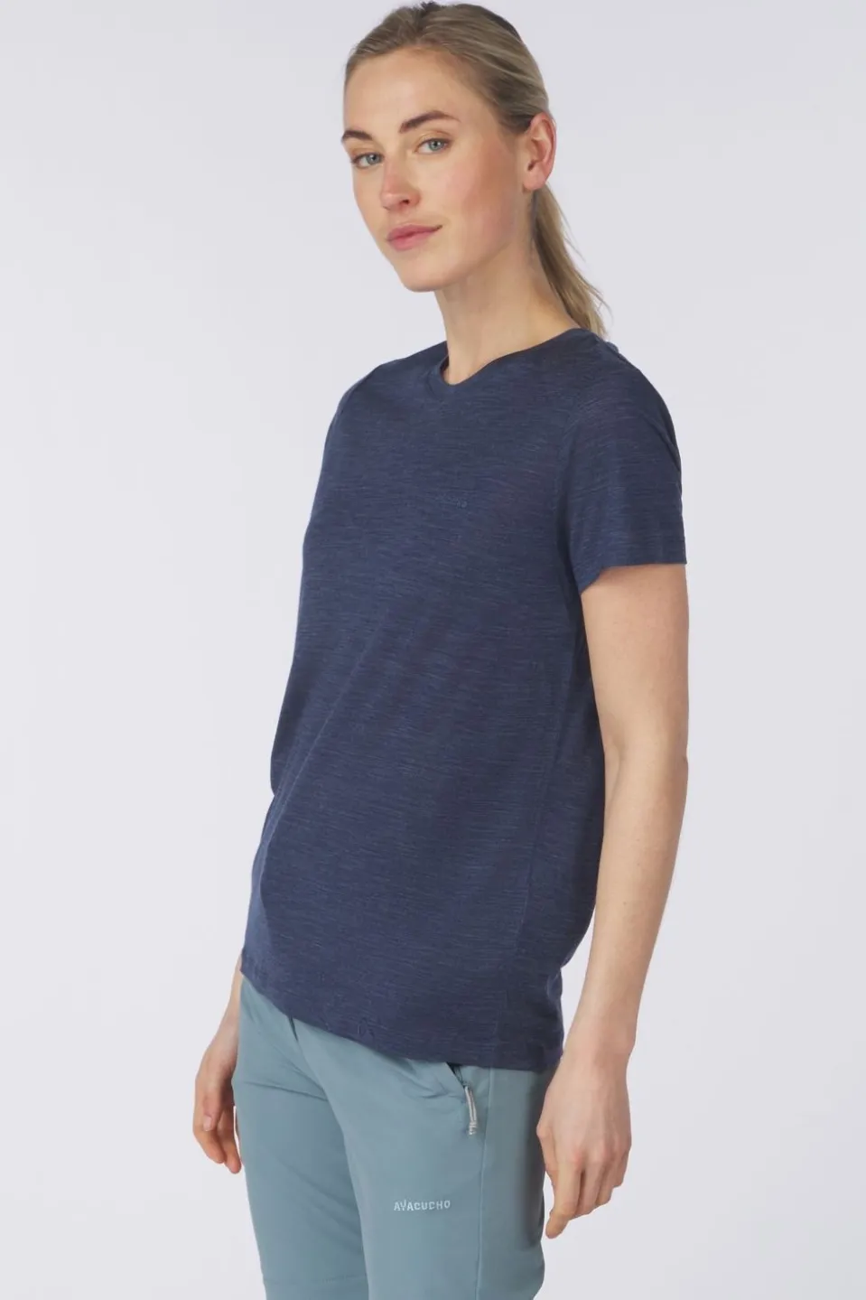 T-Shirt Ridge Trail Merino Print Ss W