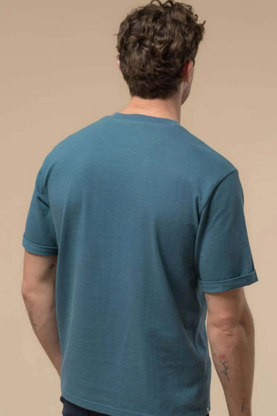 T-Shirt Ripple Textured Jersey S/S T-Shirt