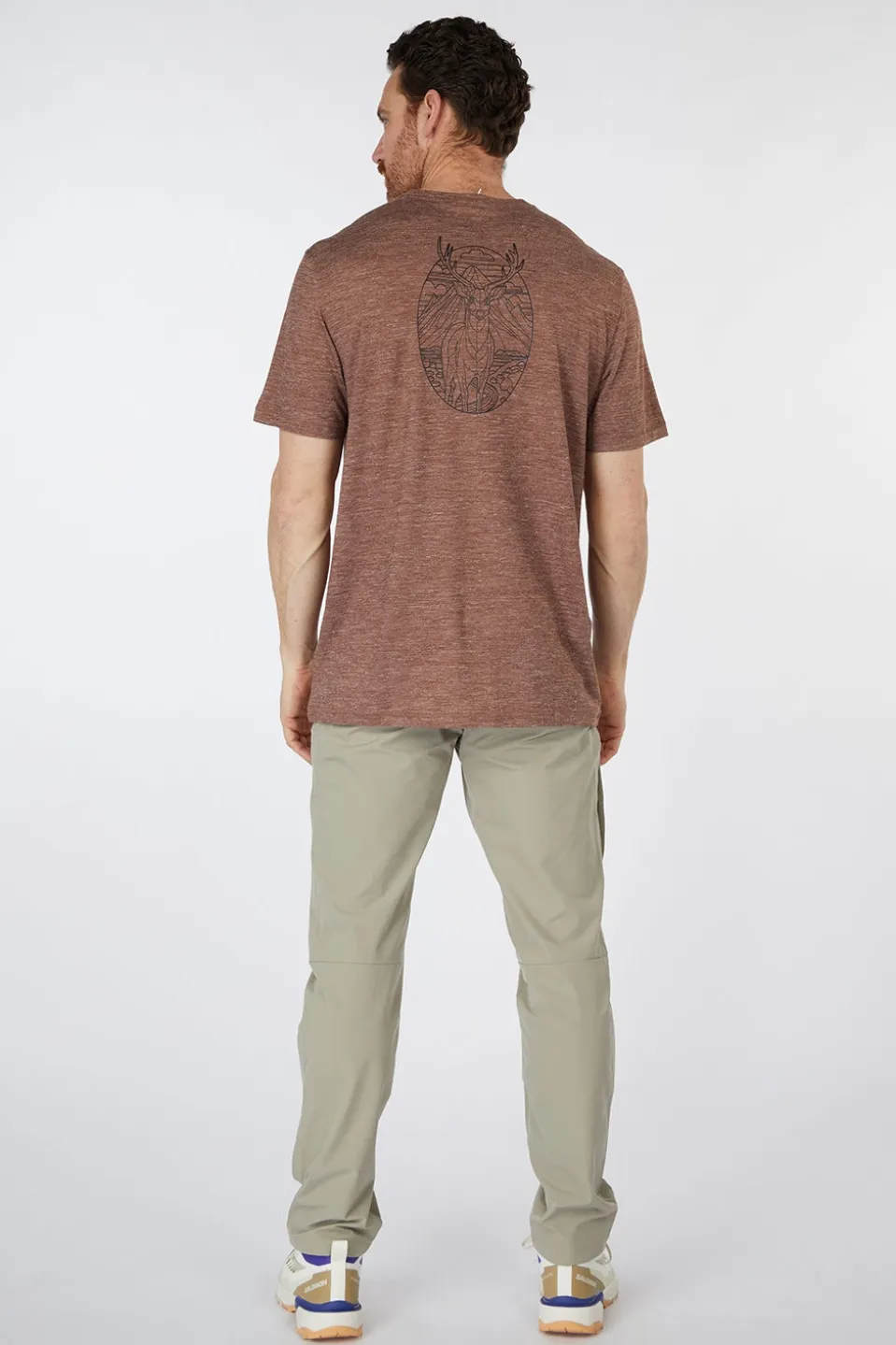 T-Shirt Stag Stare Merino Hemp Blend Short Sleev