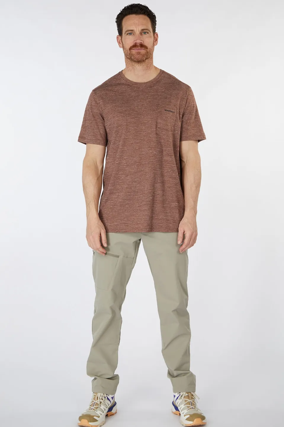 T-Shirt Stag Stare Merino Hemp Blend Short Sleev