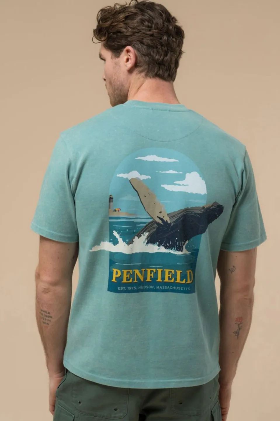 T-Shirt Whale Scene Back Graphic S/S T-Shirt