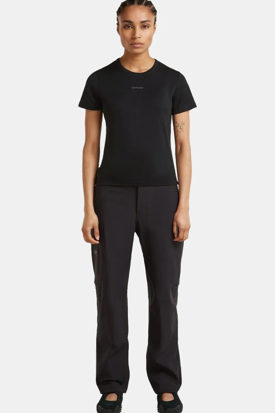 T-Shirt Women Merino 200 Tech Lite Ss Crop Slim Tee