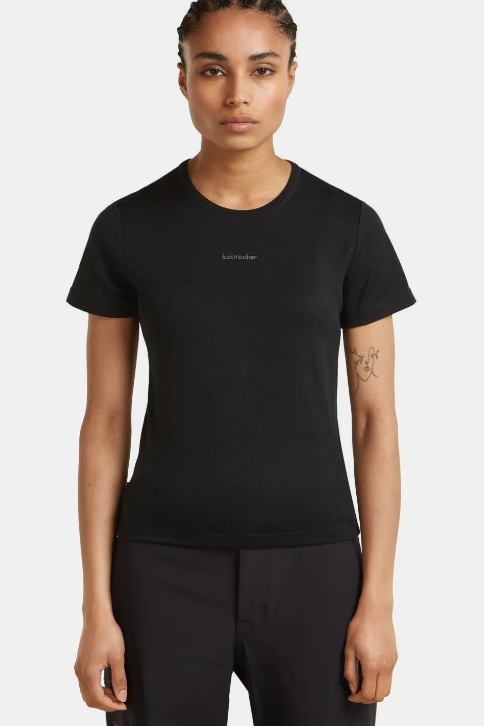 T-Shirt Women Merino 200 Tech Lite Ss Crop Slim Tee